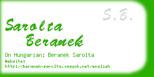 sarolta beranek business card